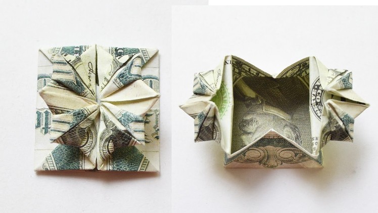 Amazing Money BOX for gift Origami Dollar Tutorial DIY Folded No glue and tape