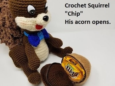 Crochet Quick and Easy Acorn that unzips open DIY Video Tutorial