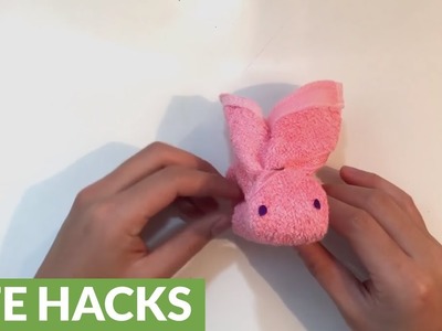 DIY towel art: How to make a cute bunny rabbit