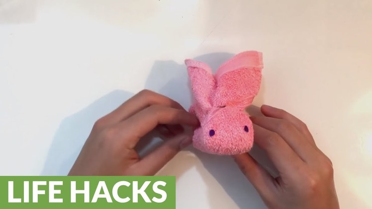 DIY towel art: How to make a cute bunny rabbit