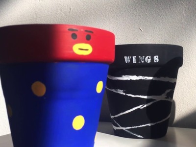 DIY. BTS Flower Pots (TATA.Wings.GoGo)