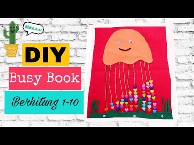DIY Busy Book #4 | Cara Membuat Busy Book: Berhitung 1-10 | Quiet Book Sederhana