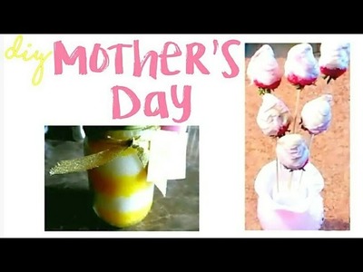 DIY MOTHER'S DAY GIFT IDEAS | CHOCOLATE COVERED STRAWBERRIES BOUQUET•FACE & BODY SCRUB•VANITY TRAY