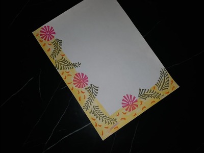 DIY || Simple, Easy & Decorative Border Design For Project File || Back To School《#265》