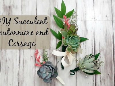DIY Succulent Boutonniere and Corsage | Succulents for Weddings