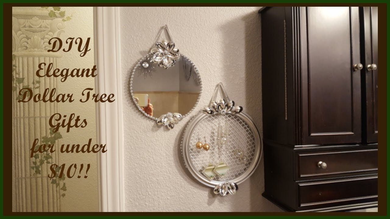 Glam Dollar Tree DIY Decorative Mirror and Hanging Earring Holder