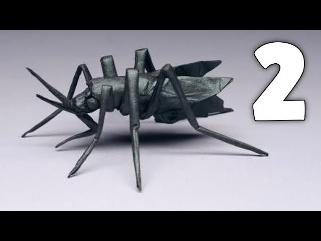 Origami Aedes aegypti (Mosquito) Tutorial By Robert Lang - Part 2.2 [Shaping]