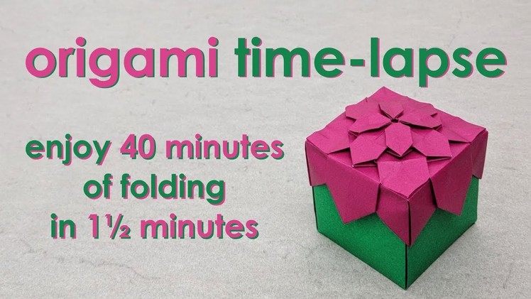 Origami Time-Lapse: Box with a Hydrangea Lid (Shuzo Fujimoto)