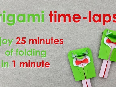 Origami Time-Lapse: Singing Frog (Daniel Chang aka mitanei)