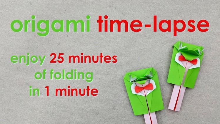 Origami Time-Lapse: Singing Frog (Daniel Chang aka mitanei)