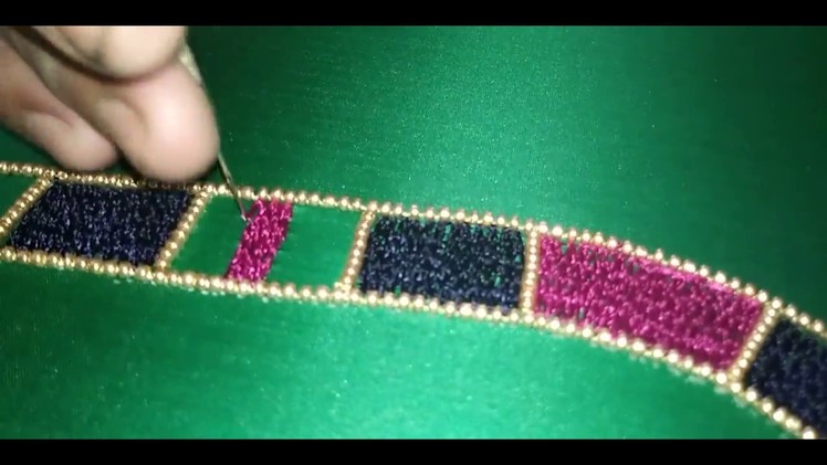 Simple Thread work with GOLDEN BEADS Outlining