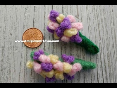 Crochet Bouquet of Flowers For Mini Wedding Bear
