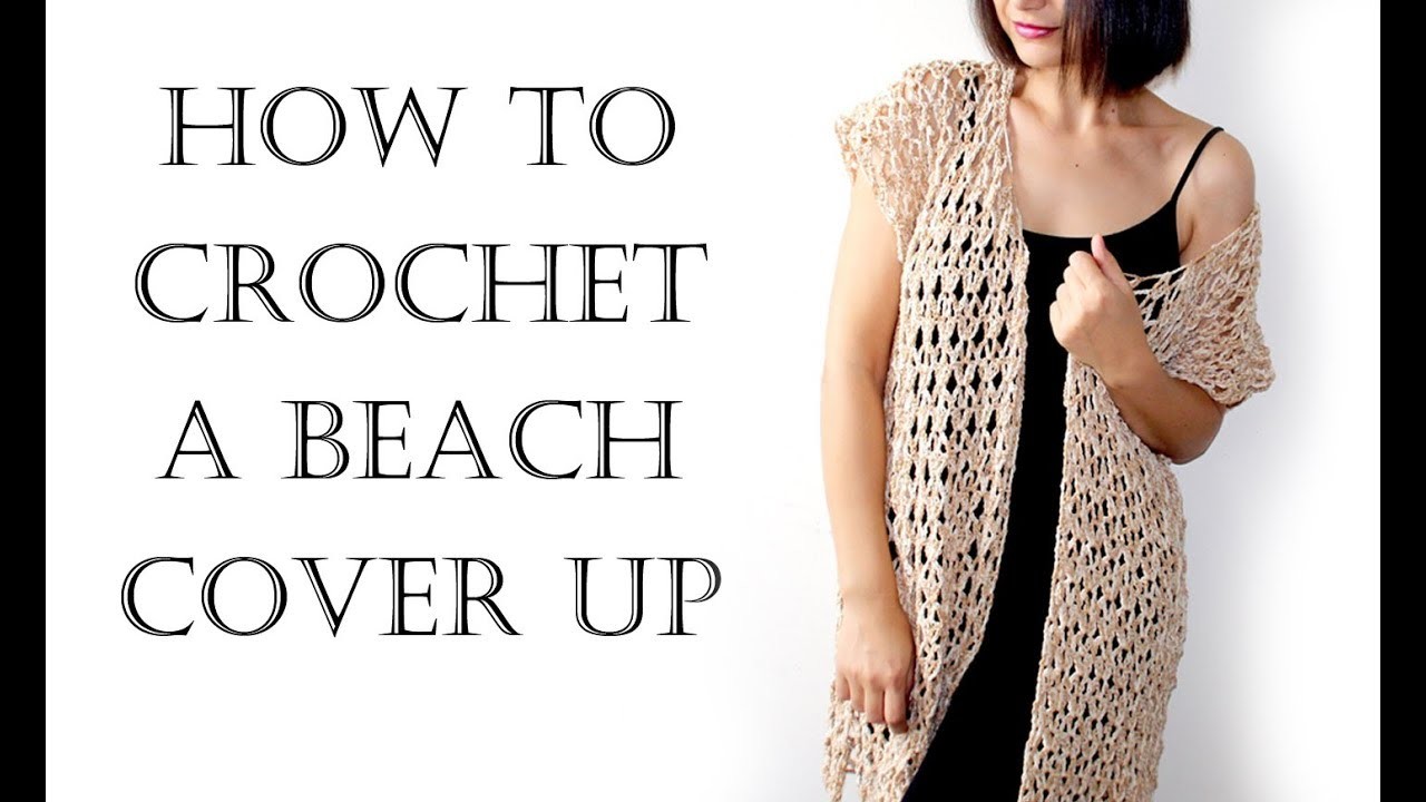 Crochet Easy Summer Vest, Beach Robe, Cover Up