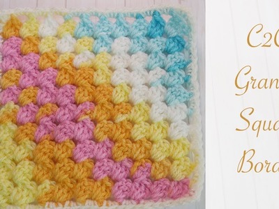 How to add a border to C2C Granny Squares