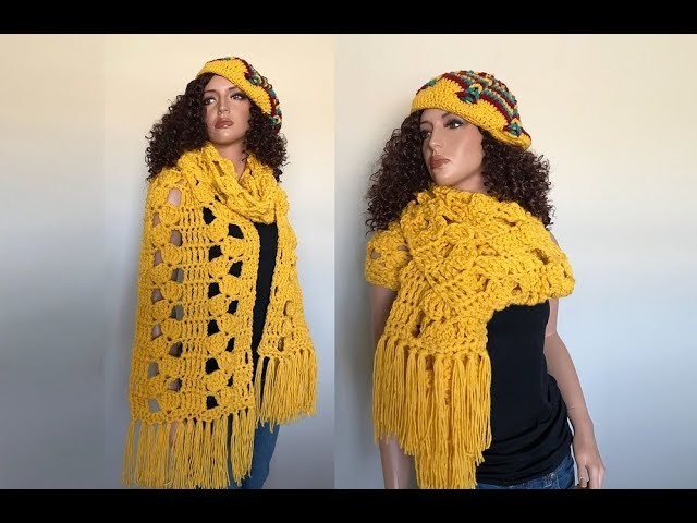 How to Crochet a Jumbo Scarf Pattern #735│by ThePatternFamily
