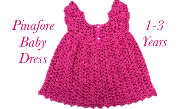 How to crochet girl’s  pinafore dress for 1-3 years #136 by Crochet for Baby