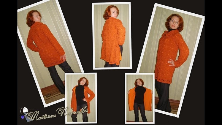 How to crochet jacket coat cardigan bolero shrug  for woman free pattern