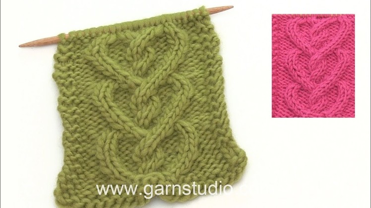 How to knit a cable shaped like a heart