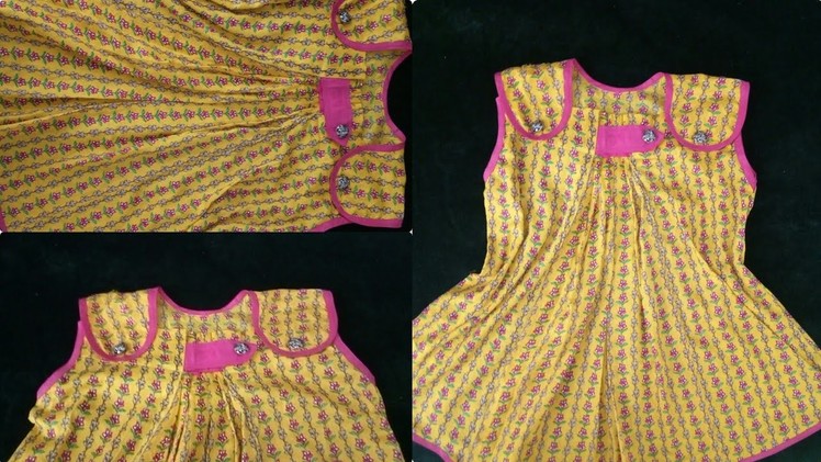 How to make 1.5 year baby top.jhabla with box plate cutting and stitching
