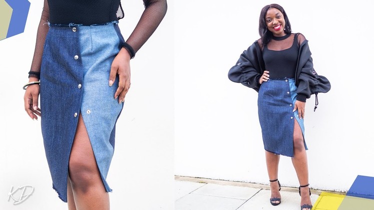 HOW TO MAKE A DENIM PENCIL SKIRT | PATTERN & SEWING TUTORIAL | KIM DAVE
