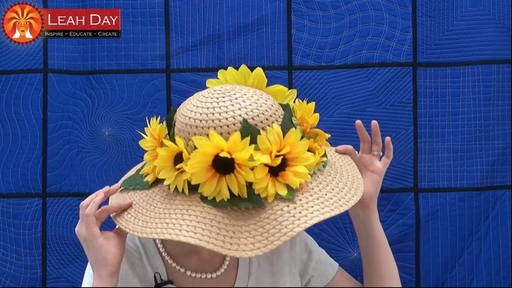 How to Make a Sunflower Hat - Crafting Hot Glue Tutorial with Leah Day