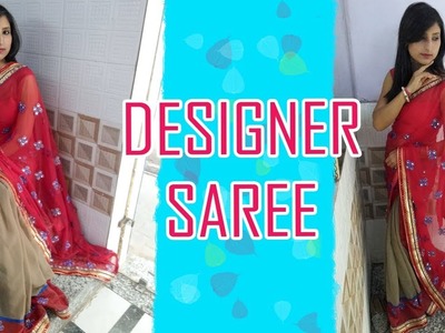 How to make Designer saree at home | Make designer saree easily at home | Designer saree