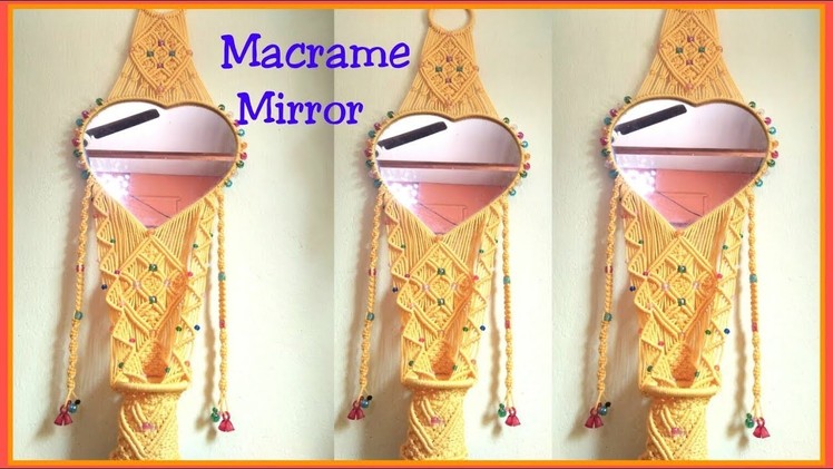 How to make Macrame Mirror making. (Easy Macrame Mirror Hanger Design - Full video )