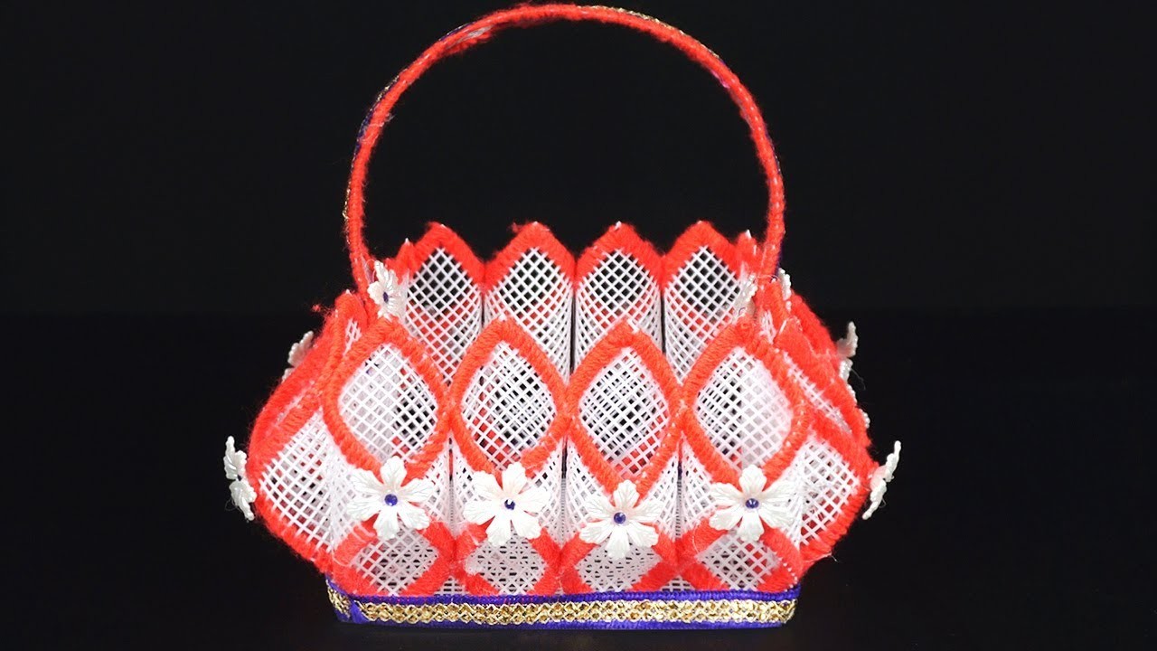 How To Make Plastic Canvas Basket In Easiest Way