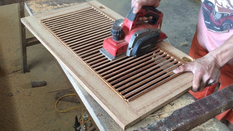 Amazing Woodworking Technical Extremely High - How To Make A Shutter Door For Storage Cabinets