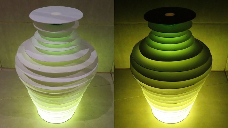 Bottle vase lamp - how to make floor.table lamp out of a plastic bottle - EzyCraft