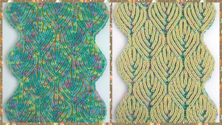 Brioche knitting *Fall leaves* knitting patterns