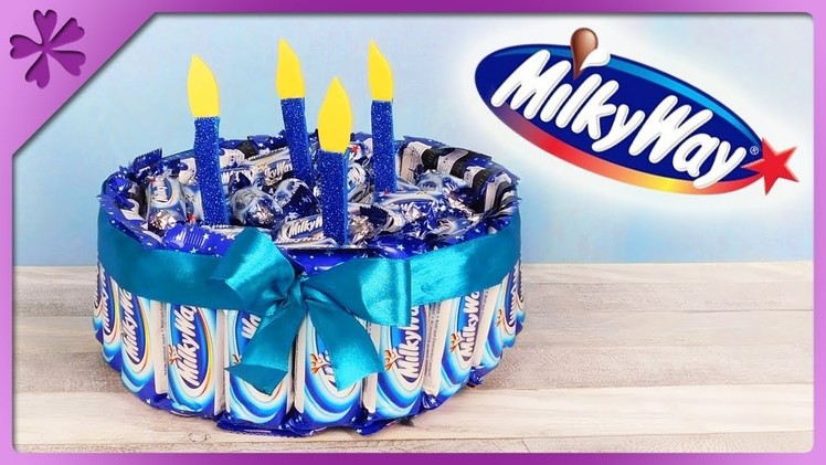 DIY How to make candy cake out of Milky Way bars (ENG Subtitles) - Speed up #490