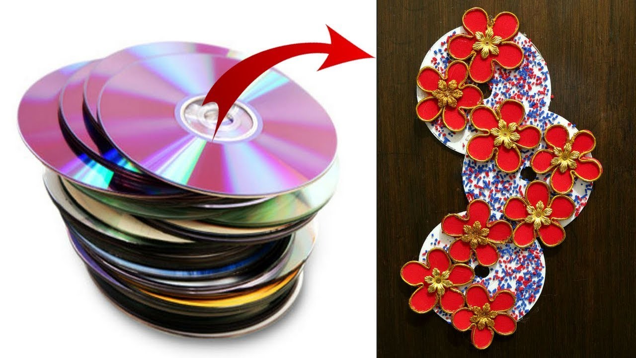 DIY idea how to recycle your old cds - Cd wall decoration - Best out of