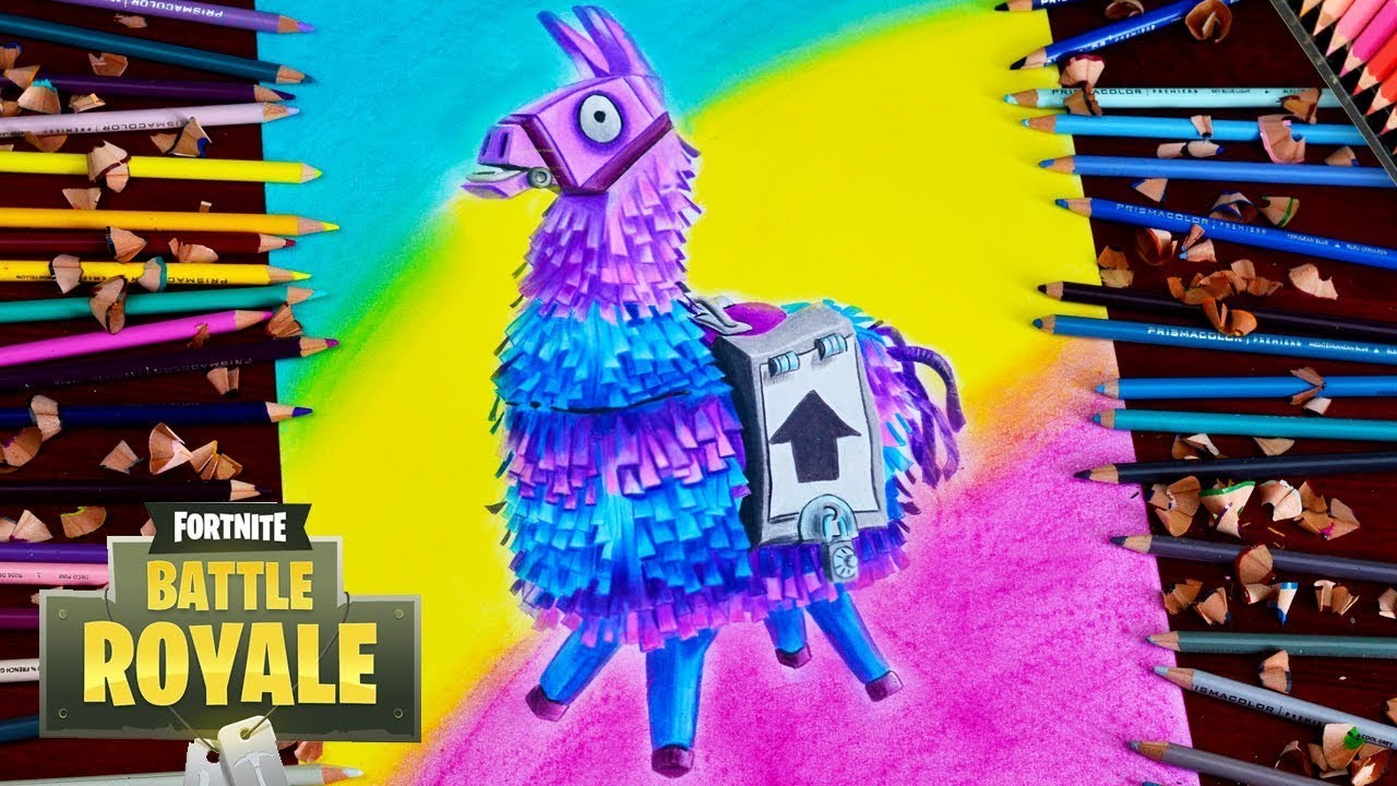 drawing fortnite battle royale llama loot supply drop how to draw lama lookfishart - how to build a llama in fortnite battle royale