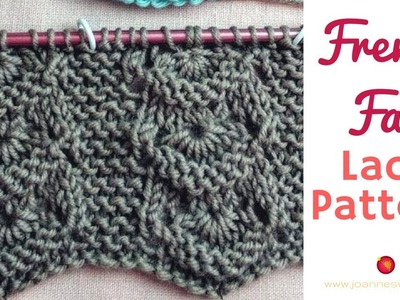 French Fan Lace Knitting Pattern - Flower Knitted Pattern - Lace Knitting