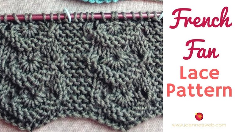 French Fan Lace Knitting Pattern - Flower Knitted Pattern - Lace Knitting