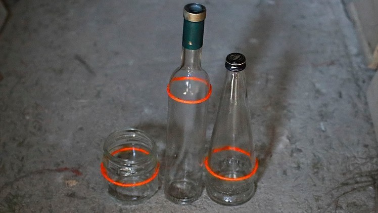 How to cut glass bottle at home
