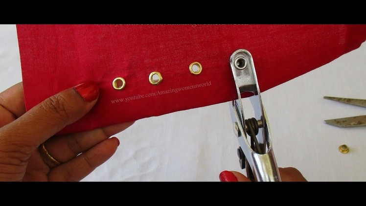 How to Fix. Install an eyelets on Fabrics ( Grommers)