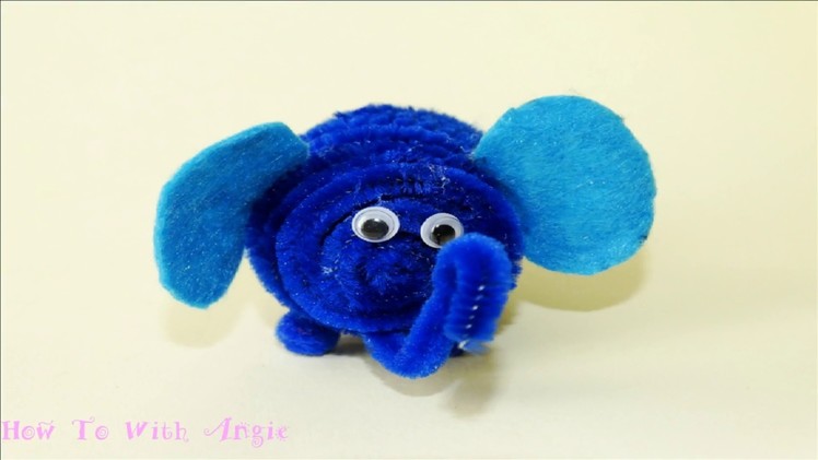 How to make a Chenille stem. Pipe cleaner Elephant.Pipe cleaner animals.