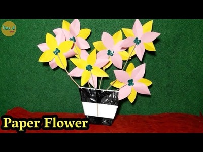 How To Make A Flower From Paper | Best Out Of Waste | DIY Arts And Crafts | Waste Material Reuse