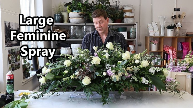 How To Make A Large Spring Double Ended Spray Using Feminine Flowers