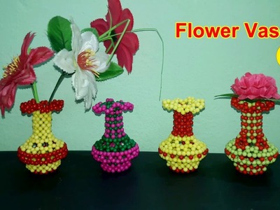 How to Make Beaded Flower Vase Step by Step | Home Decorating Ideas