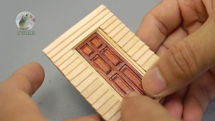 How to Make Miniature Door from Popsicle Sticks