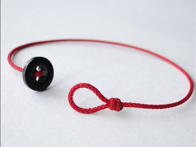 How to Make the Simplest Button Bracelet- Single Strand Button and Loop-Diy Friendship Bracelet