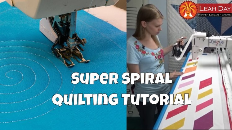 How to Quilt Super Spiral with Walking Foot and Longarm Quilting!