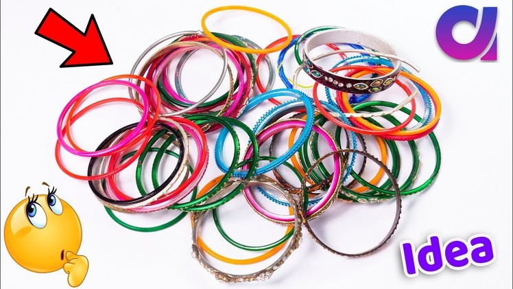 How to reuse old bangles at home | Best out of waste | cool craft idea | Artkala 512