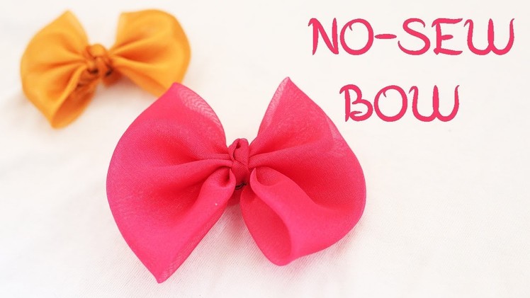 No-Sew Fabric Bow Tutorial - How To Make A Beautiful Hair Bow With Fabric