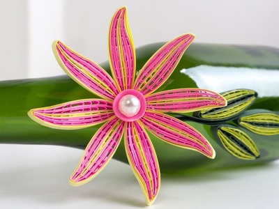 3D Quilled Flower: DIY Home Decor With Paper Quilling Art