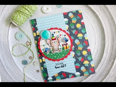 Birthday Mouse | Coloring to Match Patterned Paper | Hello Bluebird