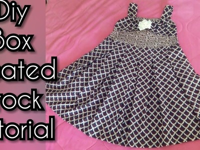 Box pleated baby frock cutting and stitching tutorial |  box pleats